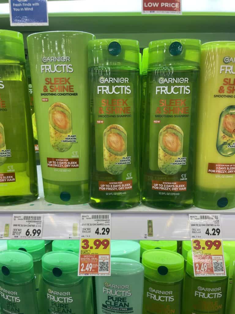 Garnier Fructis Shampoo & Conditioner Kroger Shelf Image