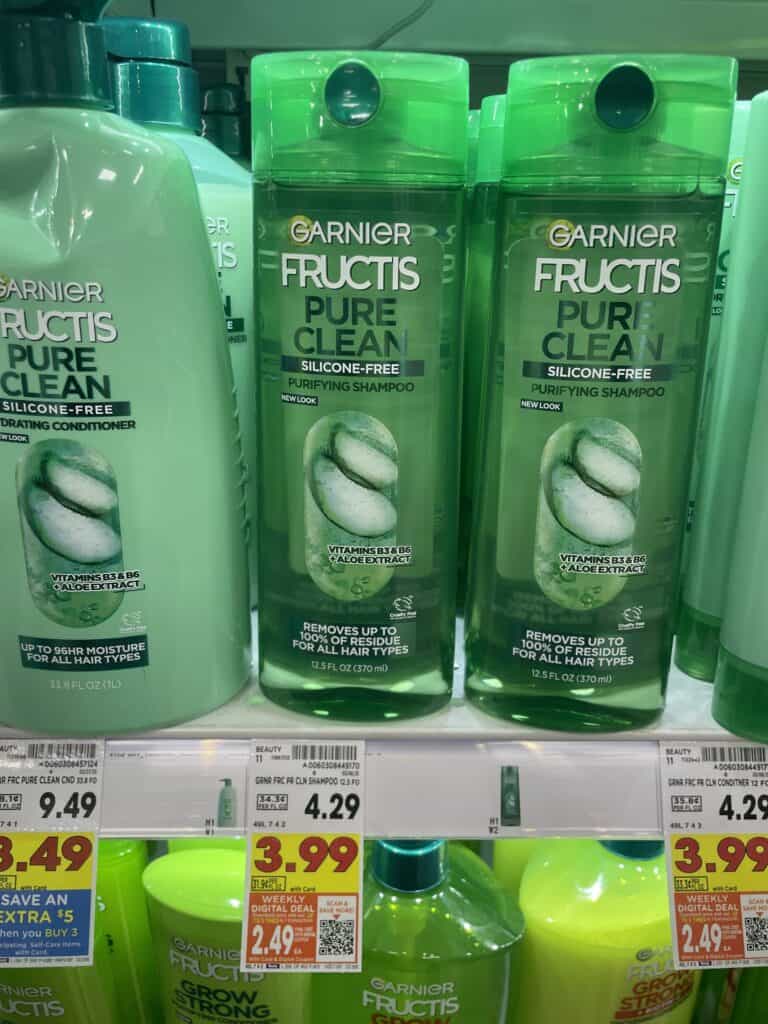 Garnier Fructis Shampoo & Conditioner Kroger Shelf Image