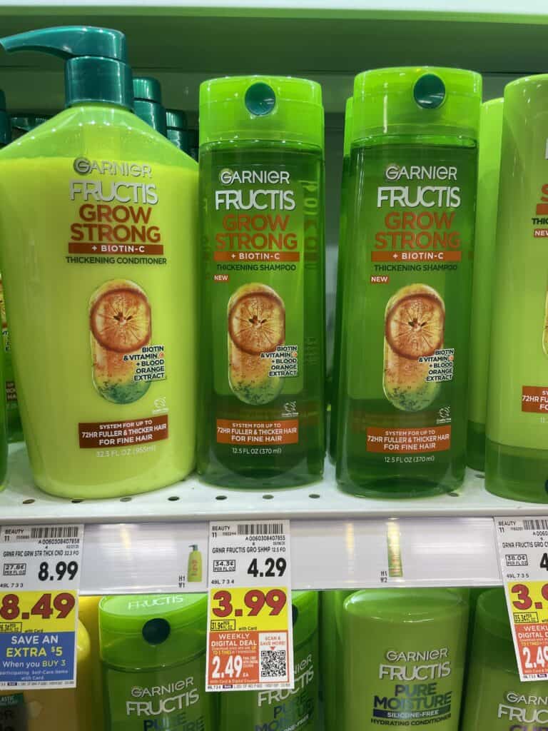 Garnier Fructis Shampoo & Conditioner Kroger Shelf Image