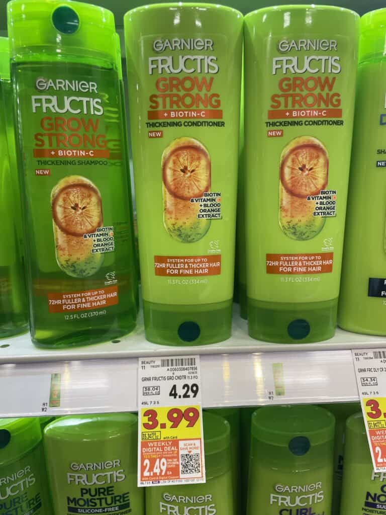 Garnier Fructis Shampoo & Conditioner Kroger Shelf Image