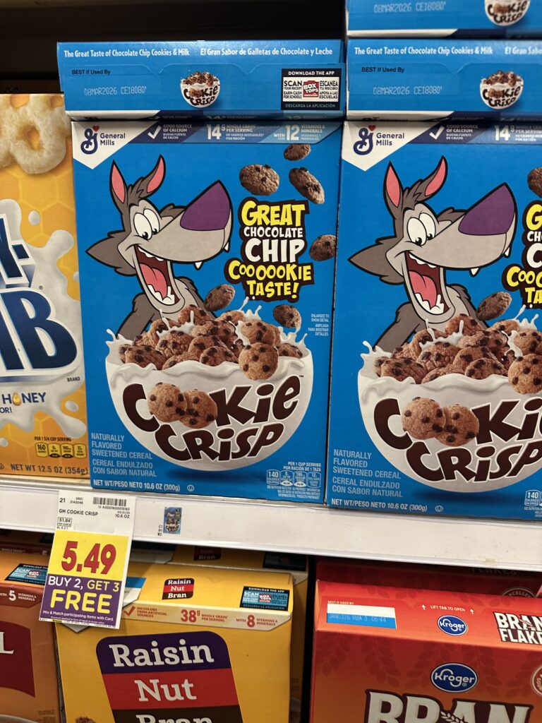 General Mills Cereals Kroger Shelf Image