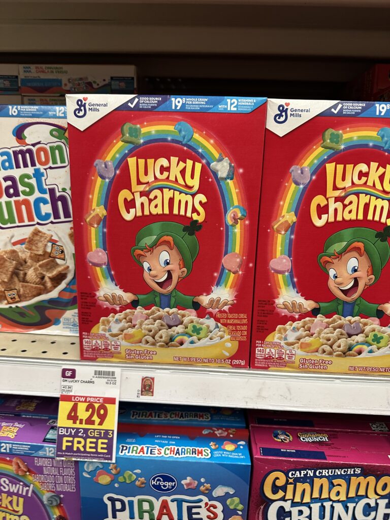 General Mills Cereals Kroger Shelf Image
