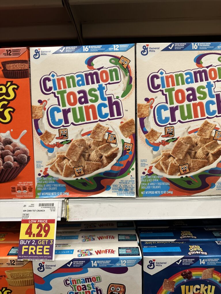 General Mills Cereals Kroger Shelf Image