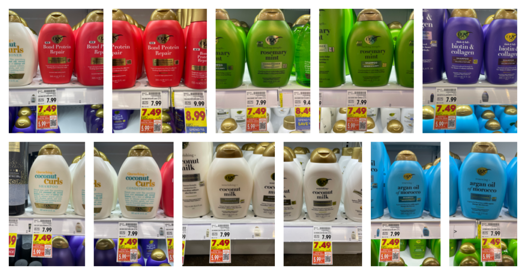 OGX Shampoo and Conditioner Kroger Shelf Image