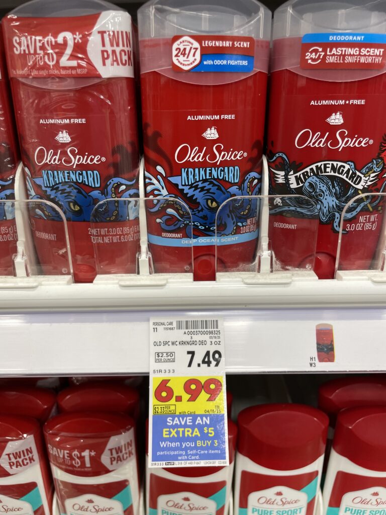 Old Spice Deodorant Kroger Shelf Image