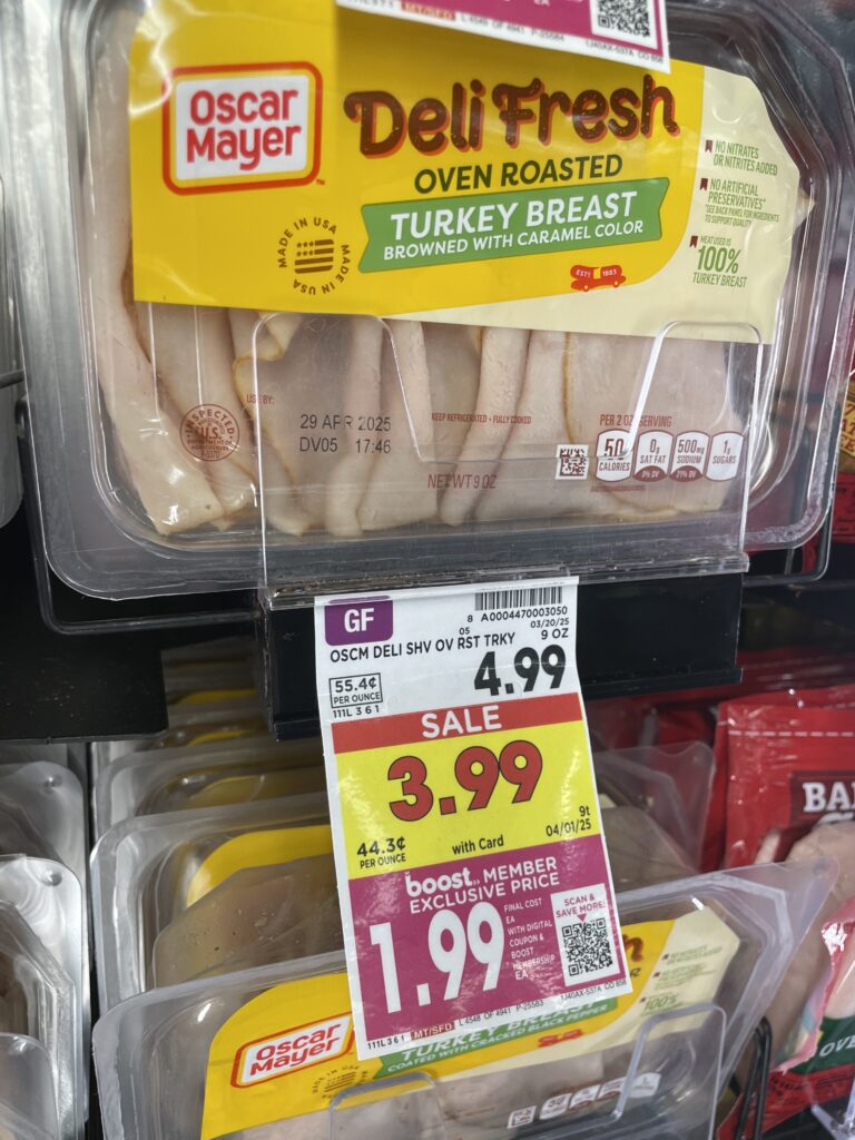 Oscar Mayer Deli Fresh Lunch Meat Kroger Shelf Image 