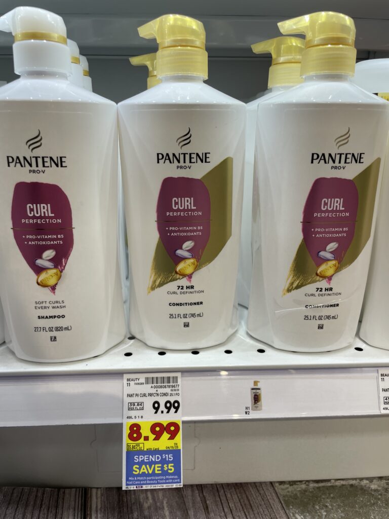 Pantene Shampoo and Conditioner Kroger Shelf Image
