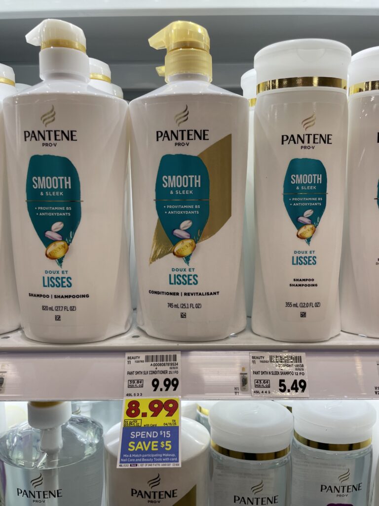 Pantene Shampoo and Conditioner Kroger Shelf Image