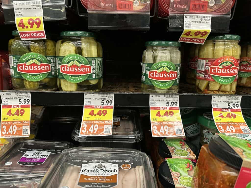 claussen pickles kroger shelf image

