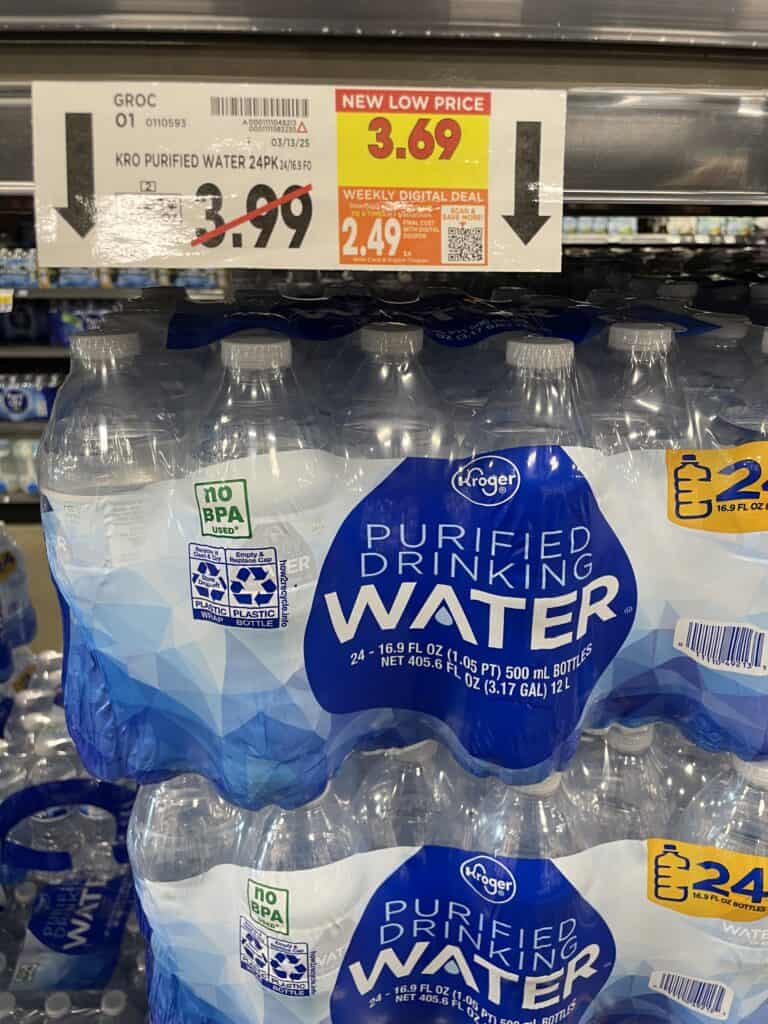 kroger water shelf image