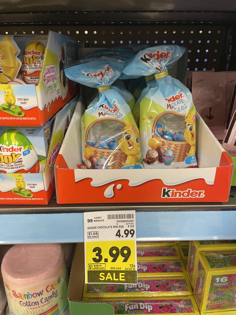 Kinder Eggs Kroger Shelf Image