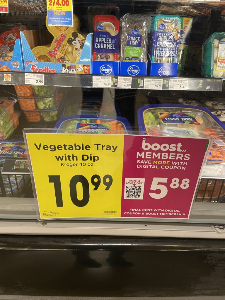 Kroger Vegetable Tray Shelf Image