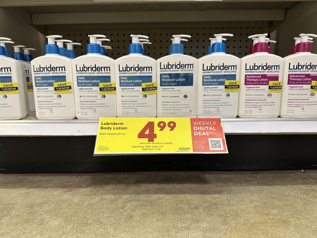 lubriderm lotion kroger shelf image
