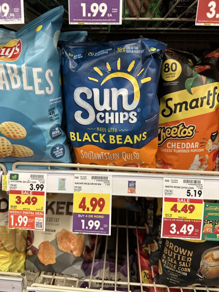 Sunchips and Tostitos Dips Kroger Shelf Images