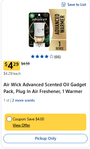 air wick warmer kroger price image