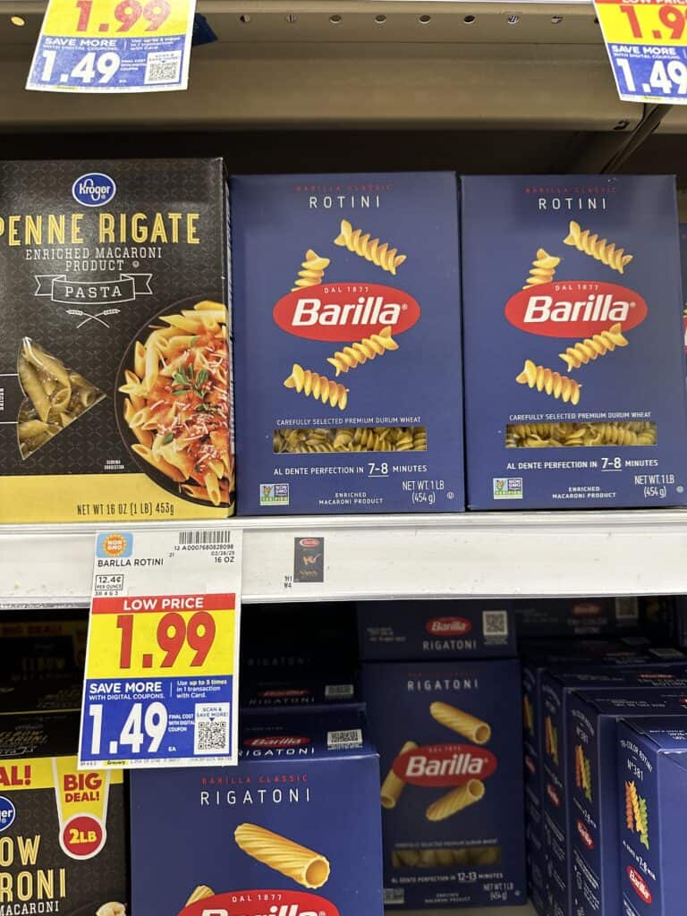 barilla pasta kroger shelf image (2)