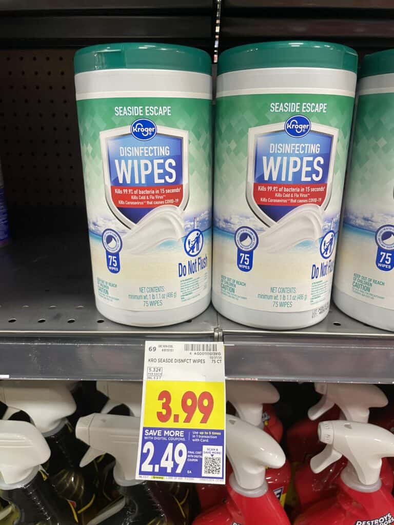 kroger disinfecting wipes shelf image (2)