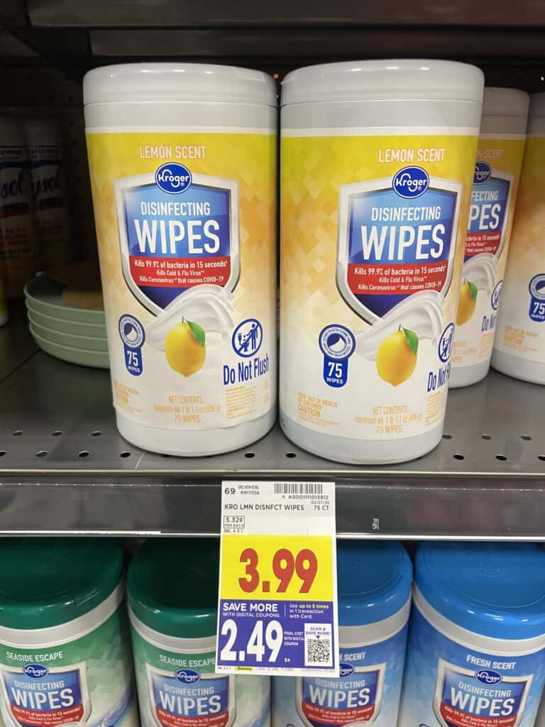 kroger disinfecting wipes shelf image (2)