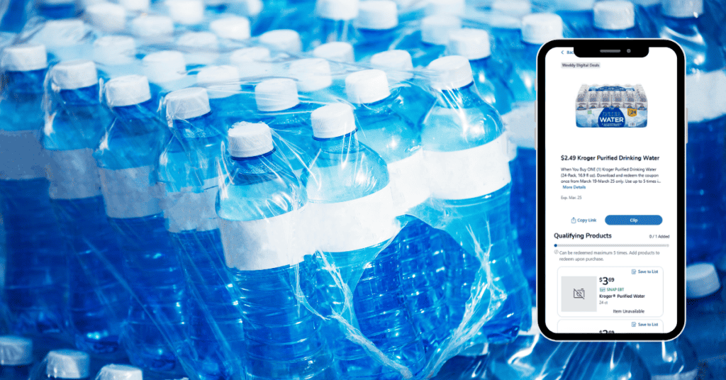 kroger purified water digital