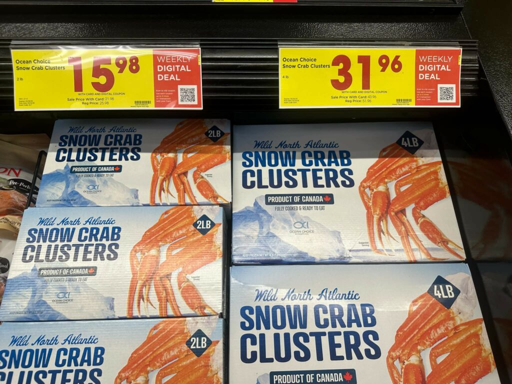 ocean choice snow crab kroger shelf image