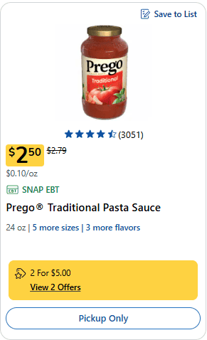 prego pasta sauce kroger price image 1