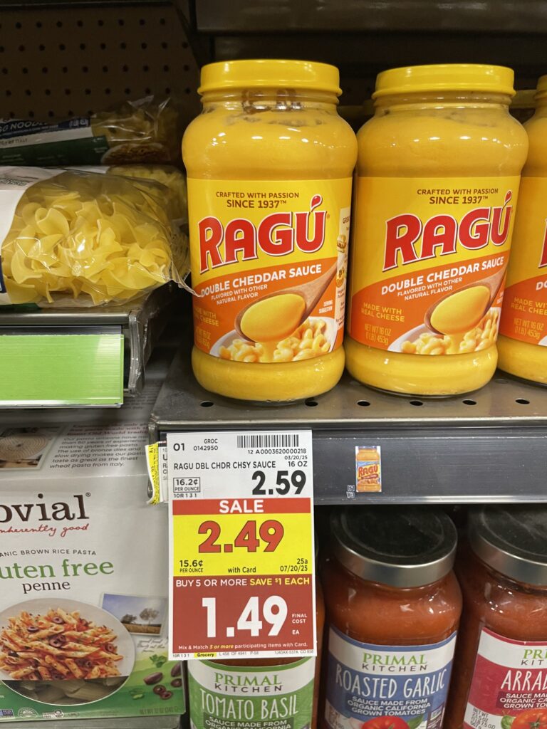 ragu pasta sauce kroger shelf image (2)
