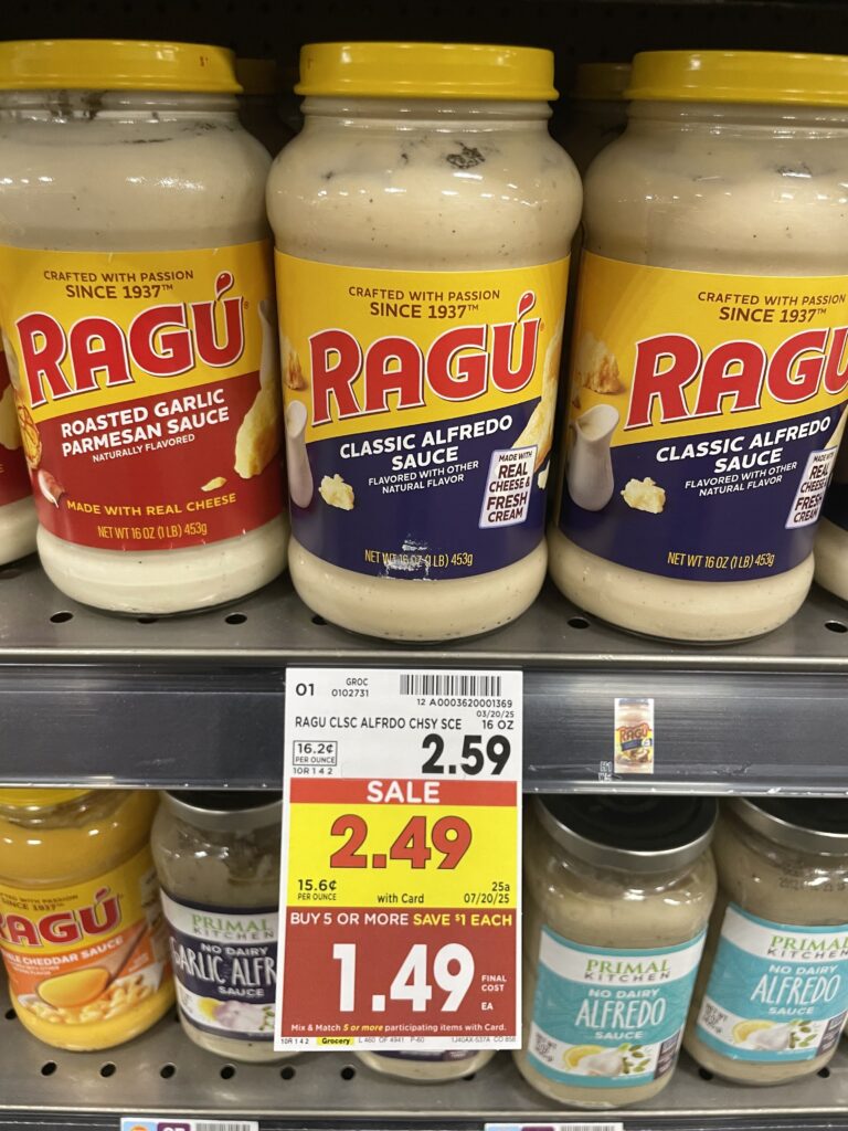ragu pasta sauce kroger shelf image (2)