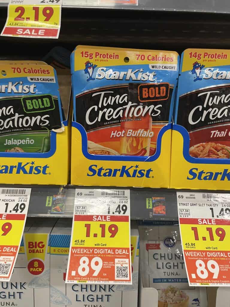 starkist tuna pouches kroger shelf image (3)