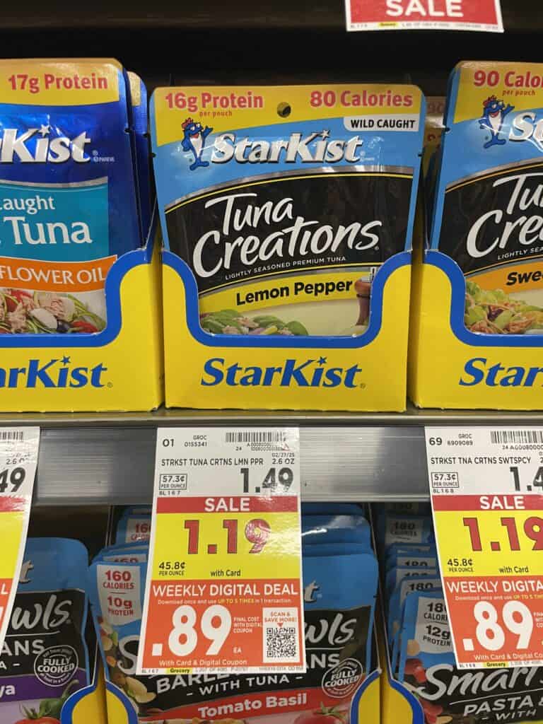 starkist tuna pouches kroger shelf image (3)
