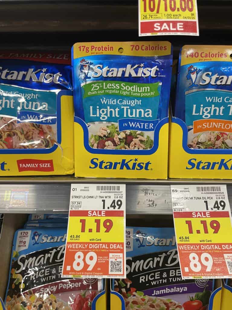 starkist tuna pouches kroger shelf image (3)