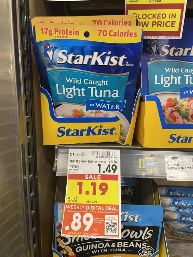 starkist tuna pouches kroger shelf image (3)