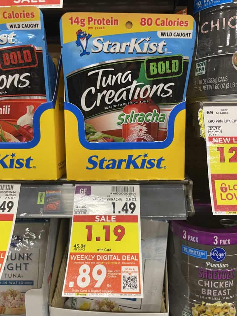 starkist tuna pouches kroger shelf image (3)