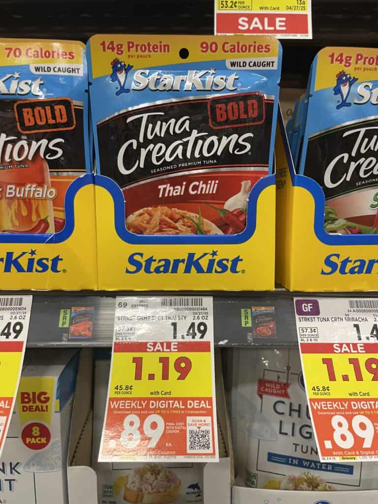 starkist tuna pouches kroger shelf image (3)