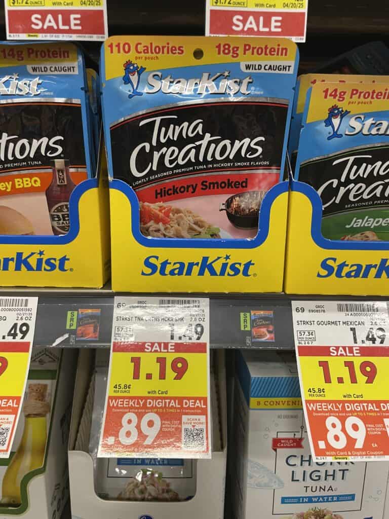 starkist tuna pouches kroger shelf image (3)