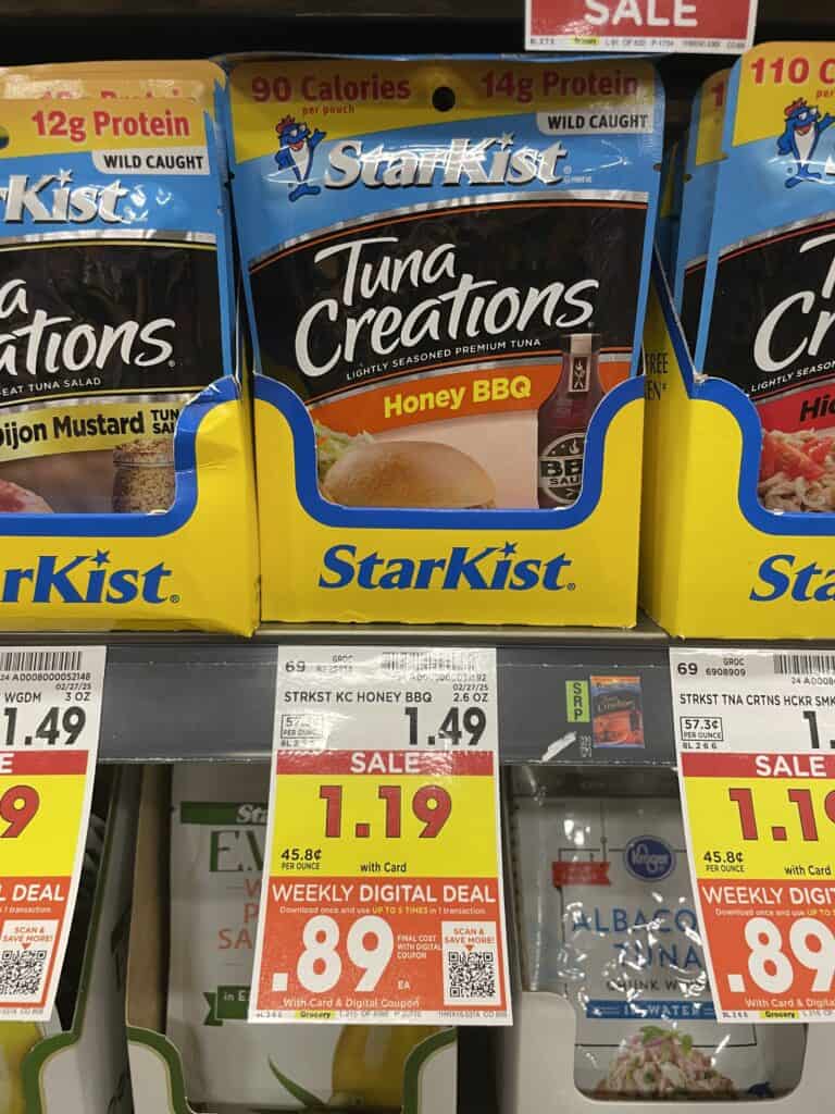 starkist tuna pouches kroger shelf image (3)