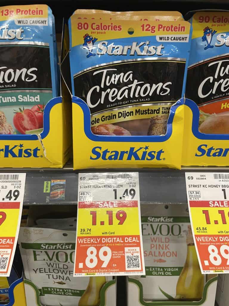 starkist tuna pouches kroger shelf image (3)