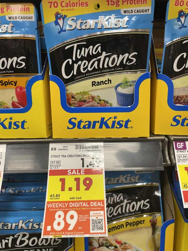 starkist tuna pouches kroger shelf image (3)