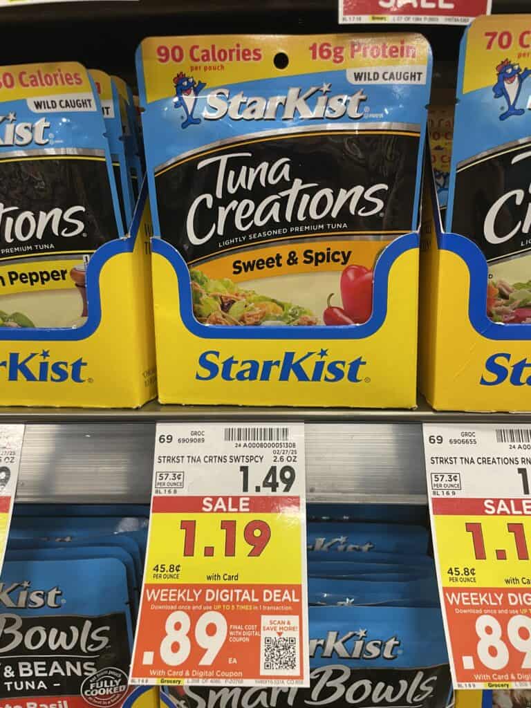 starkist tuna pouches kroger shelf image (3)