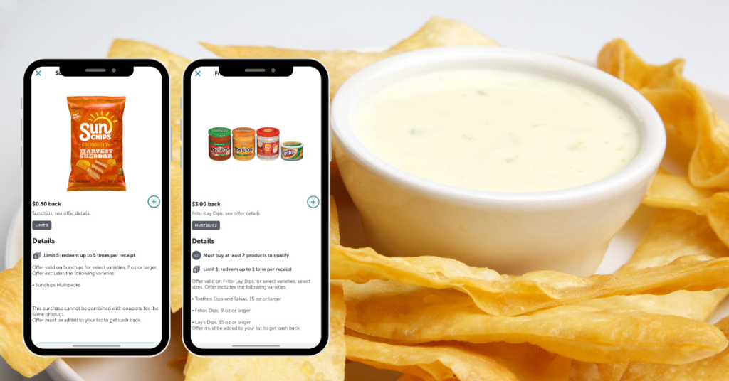 sunchips and tostitos dips kroger ibotta rebates