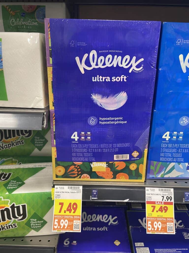 viva, kleenex and cottonelle kroger shelf image (7)