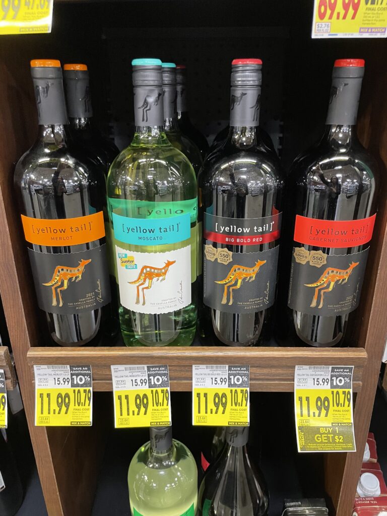 yellow tail wine kroger shelf image (1)