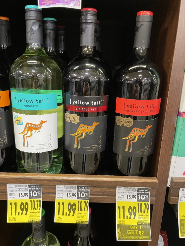yellow tail wine kroger shelf image (1)