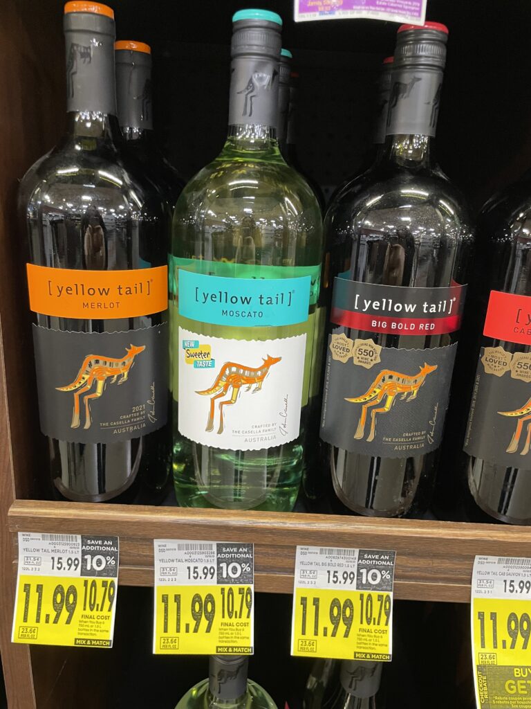 yellow tail wine kroger shelf image (1)