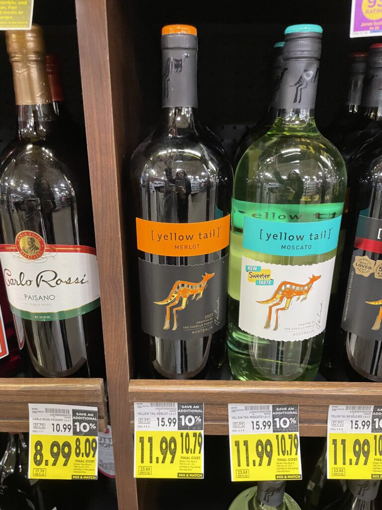 yellow tail wine kroger shelf image (1)