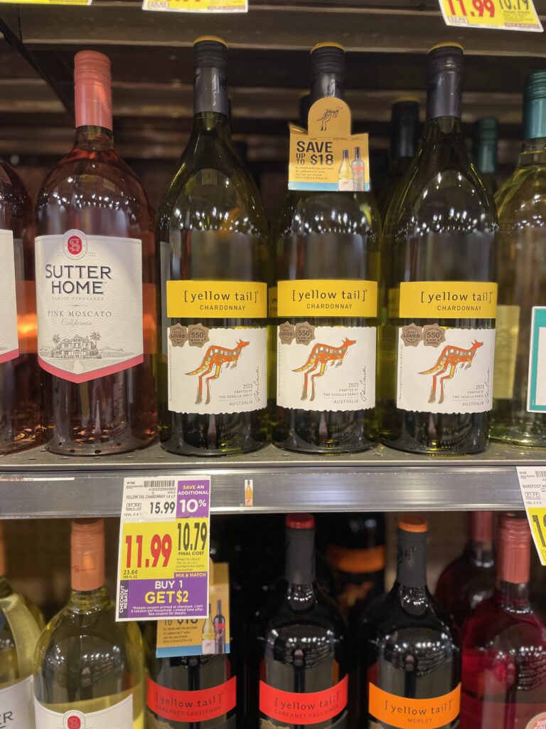 yellow tail wine kroger shelf image (1)