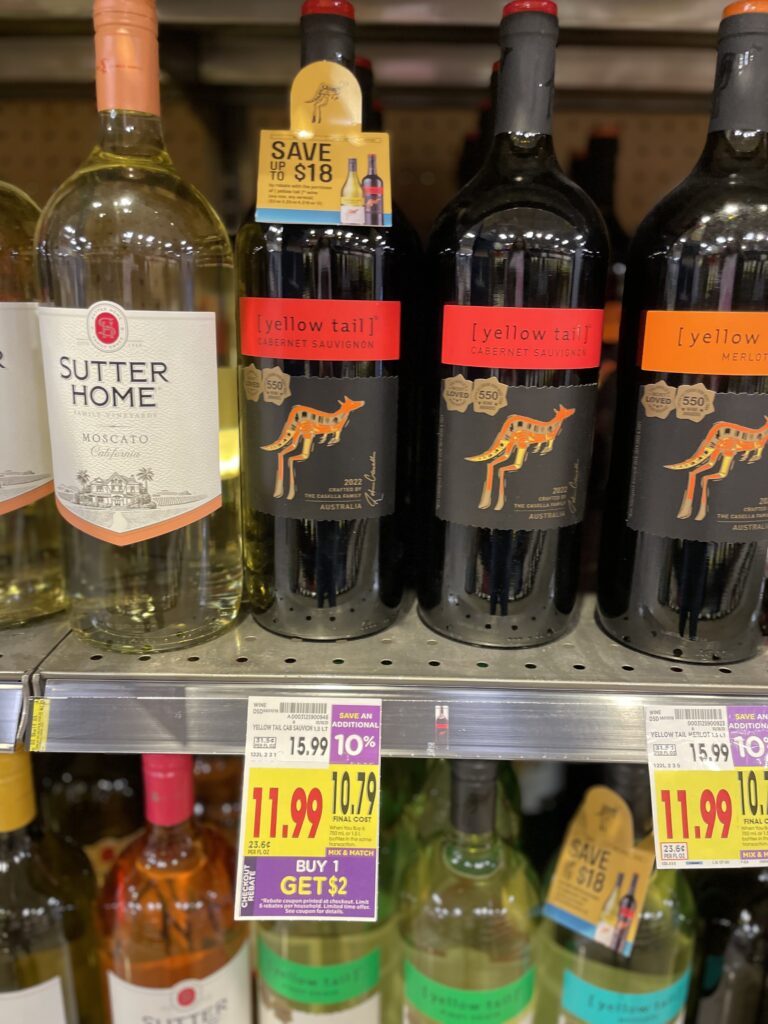 yellow tail wine kroger shelf image (1)