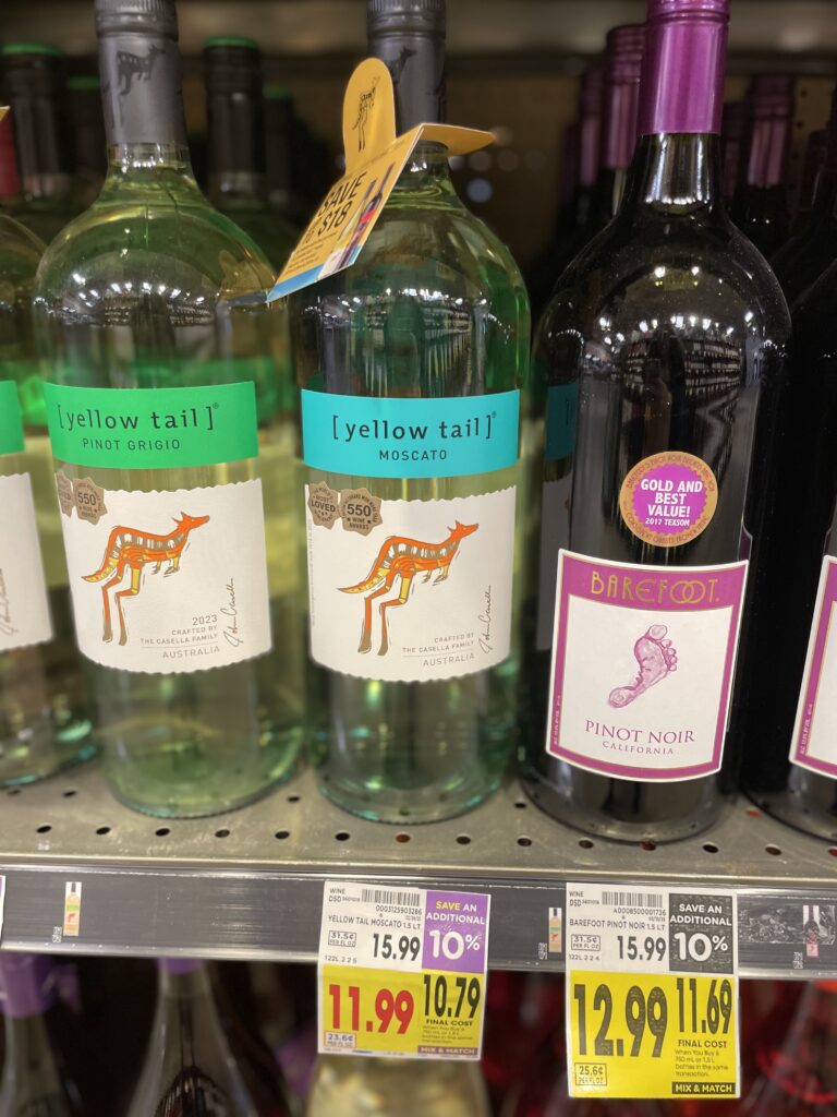 yellow tail wine kroger shelf image (1)