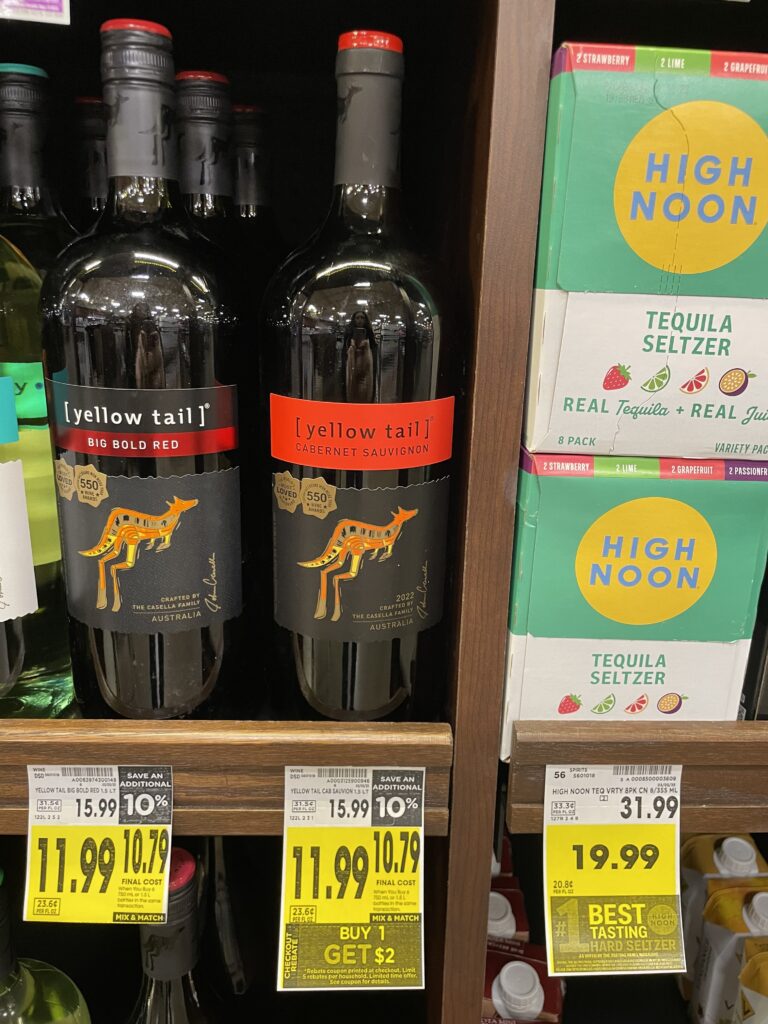 yellow tail wine kroger shelf image (1)