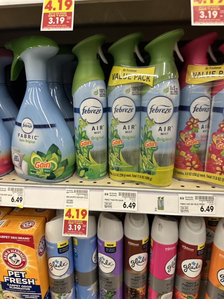 Febreze Spray Kroger Shelf image