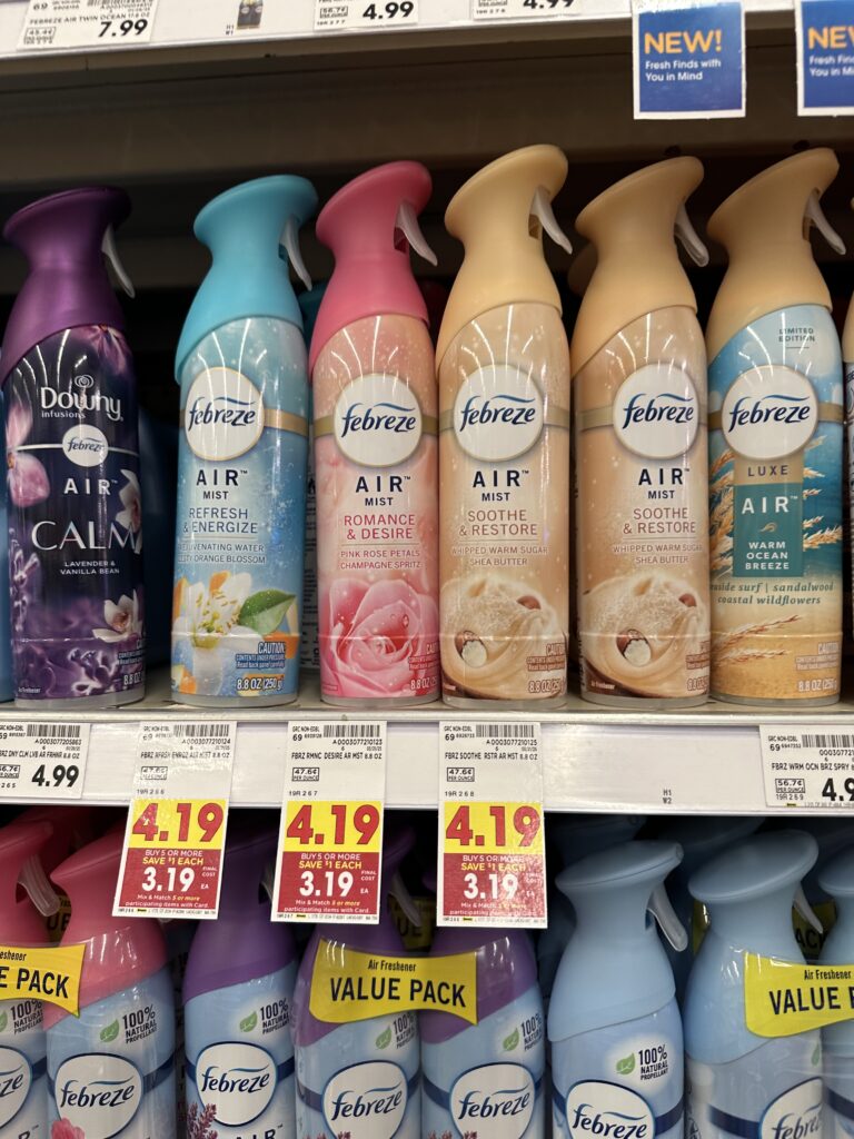 Febreze Spray Kroger Shelf image